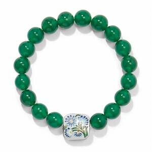 NEW BRIGHTON women's sydney daisy bracelet in green / silver